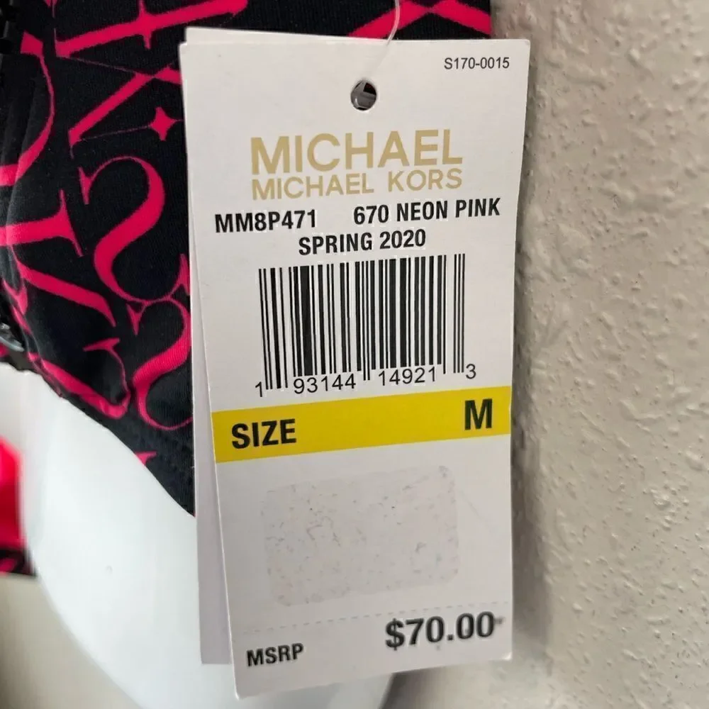NWT MICHAEL Michael Kors Matching Bikini Top and Bottoms Size M